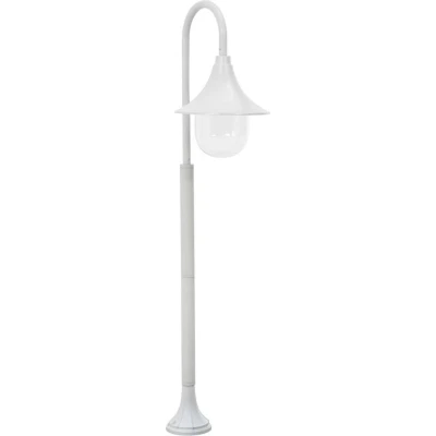 Afbeelding van Paalverlichting tuin E27 120 cm aluminium wit