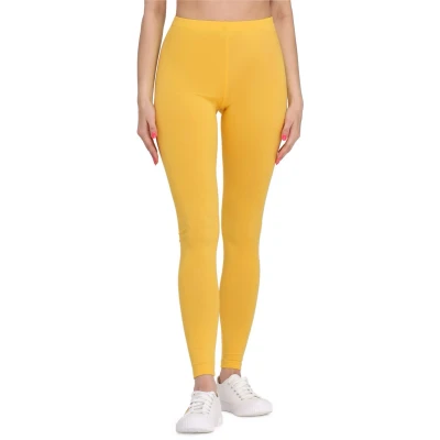 Afbeelding van Bellivalini BLV BLV50 147 LE Dames Leggings Sport Vrijetijdsbroek Lang Viscose Sporbroek Yogabroek Geel M