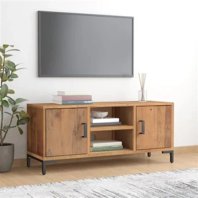 Afbeelding van Tv meubel 110x35x48 cm massief grenenhout bruin