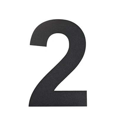Afbeelding van huisnummer modern hoog 20,5 cm / 8 inch zwart geborsteld roestvrij staal, zwevende look, eenvoudig te installeren en gemaakt van solide SUS304(2)