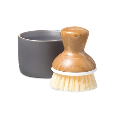 Afbeelding van Full Circle Home Afwasborstel BUBBLE UP Keukenborstel 1 set Schoonmaakborstel Bamboe Keramische basis
