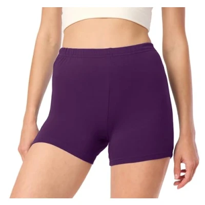 Afbeelding van Merry Style MS MS10 391 LE Dames Leggings Sport Vrijetijdsbroek Hotpants Shorts Boxershorts Kort Viscose Pruim M