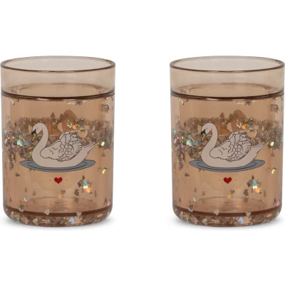 Afbeelding van Konges sløjd kinderbekers met glitter swan 2st
