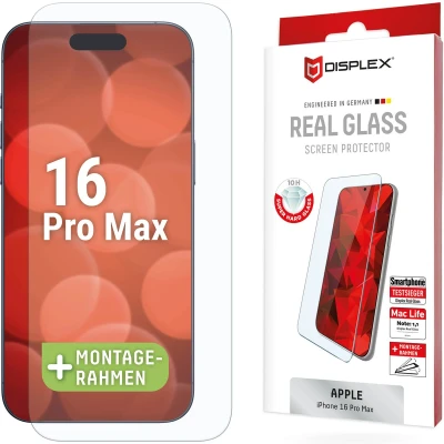 Afbeelding van Displex Screenprotector Geschikt voor iPhone 16 Pro Real Glass 2D