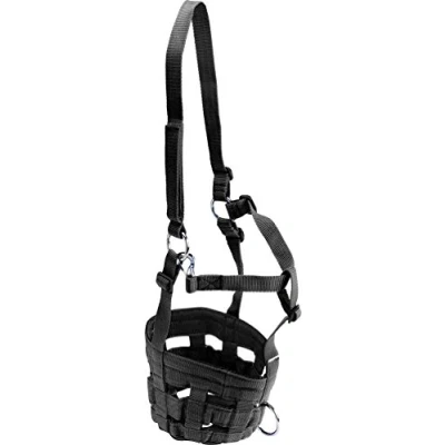 Afbeelding van Agradi Graasmasker Nylon Zwart Pony