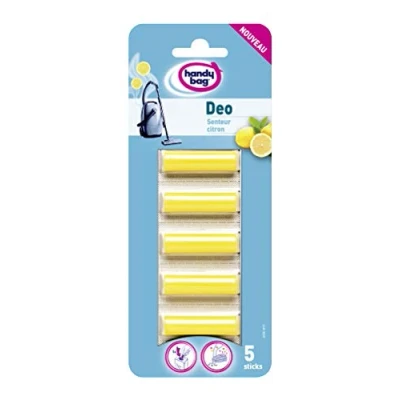 Afbeelding van Handy Bag Deo Citroengeur x5sticks voor stofzuigers met zak Frisse en aangename geur Eenvoudig in gebruik Geschikt huisdierbezitters