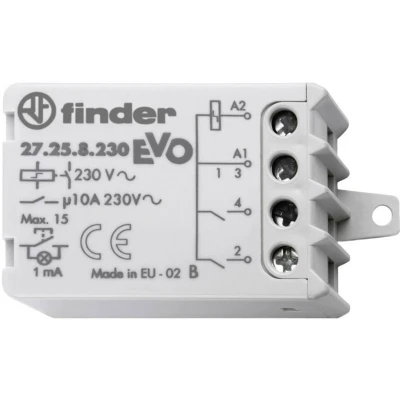 Afbeelding van Finder 27.25.8.230.0000 Stroomstootschakelaar Inbouw 2x NO 230 V/AC 10 A 2300 VA 1 stuk(s)