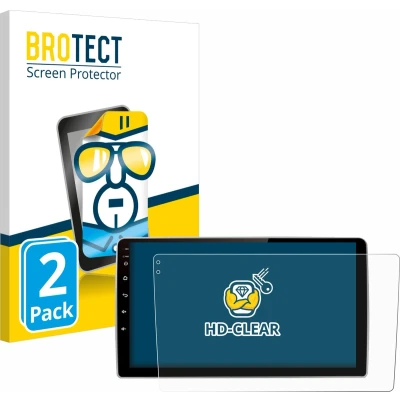 Afbeelding van BROTECT Screenprotector voor Junsun V1 pro 9&quot; Folie Beschermfolie transparant (2 Stuks)