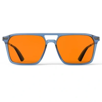 Afbeelding van Goiteia Bril tegen blauw licht, 100% oranje, amberkleurige gamingbril voor een betere slaap veerscharnieren beter comfort, Nightfall frame oranje transparant