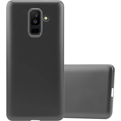 Afbeelding van Cadorabo Hoesje geschikt voor Samsung Galaxy A6 PLUS 2018 in METALLIC GRIJS Beschermhoes gemaakt van flexibel TPU silicone Case Cover