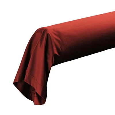 Afbeelding van douceur d&#039;intérieur, Kussensloop voor nekrol, 85 x 185 cm, percaline tomette, 100% perkal katoen