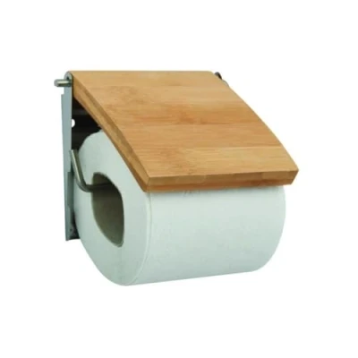 Afbeelding van MSV Toiletpapierhouder, wandmontage, bamboe, beige