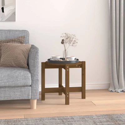 Afbeelding van Salontafel Ø 52,5x45 cm massief grenenhout honingbruin