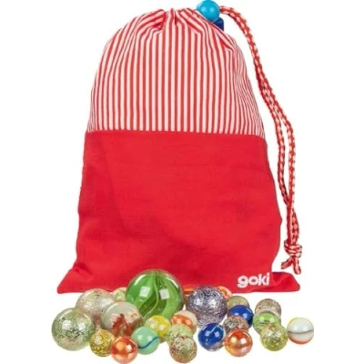 Afbeelding van Goki My marble bag with 50 marbles, Peggy Diggledey
