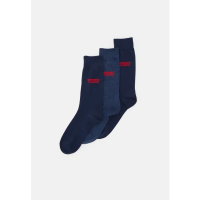 Afbeelding van Levi&#039;s Regular CUT Batwing LOGO 3 PACK Sokken, Heren, Maat: 39 42, Denim