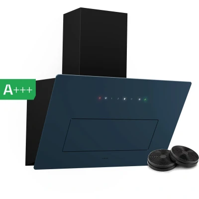 Afbeelding van Klarstein Sleekair Afzuigkap 60 Cm Wandkap, 686 M3/H, A++ Energie Efficiëntie, Touch Bedieningspaneel, Led Verlichting 27006500 K, Dubbele Ventilatie, Antraciet