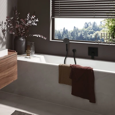 Afbeelding van Hansgrohe Pulsify Handdoucheset 3 straalsoorten 160cm mat zwart