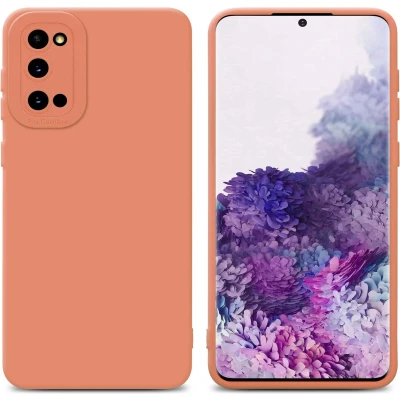 Afbeelding van Cadorabo Hoesje geschikt voor Samsung Galaxy S20 in Fluid LICHT ORANJE Beschermhoes gemaakt van flexibel TPU silicone Cover Case