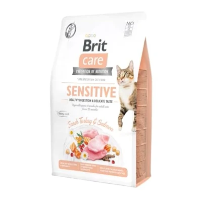 Afbeelding van Brit Care Cat Grainfree Adult Sensitive Fresh Turkey &amp; Salmon 7 kg Kat