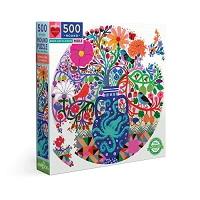 Afbeelding van Puzzel Eeboo Birds &amp; Flowers 500st