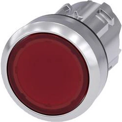 Afbeelding van Siemens 3SU10510AB200AA0 3SU1051 0AB20 0AA0 Verlichte druktoets Bedieningsknop vlak, Metalen frontring, Hoogglans Rood 1 stuk(s)