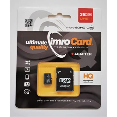 Afbeelding van Imro Micro SD Kaart 32 GB Geheugenkaart Met Adapter SDHC