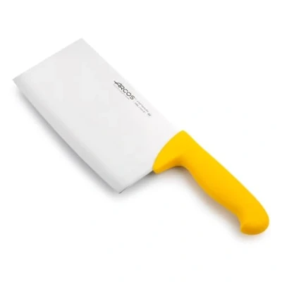 Afbeelding van Arcos 298600 Slagermes serie 2900 lemmet roestvrij staal nitrum 20,3 cm handvat polypropyleen geel