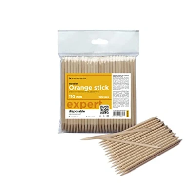 Afbeelding van STALEKS PRO Houten Bokkenpootjes voor manicure, 110 mm (100 pcs)