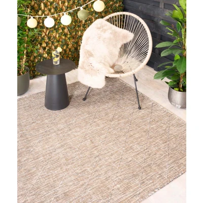 Afbeelding van Buitenkleed Horizon Dune Lichtgrijs/beige 140x200 Cm