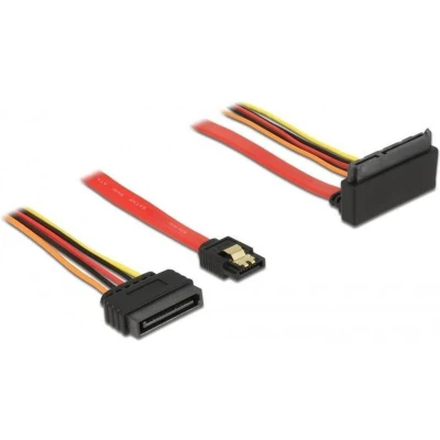 Afbeelding van SATA haaks naar data en voedingskabel SATA600 6 Gbit/s 0,30 meter
