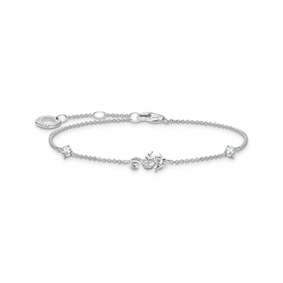 Afbeelding van Thomas Sabo Damesarmband, zeepaardje, 925 sterling zilver, A2061 051 14, 19,00 cm, Kristal, kubische zirkonia, Kubieke zirkonia