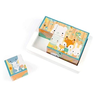 Image de Barquette Janod 6 cubes Pure