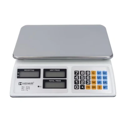 Afbeelding van Winkelweegschaal, elektronisch, draagvermogen tot 40 kg, 3 displays, tarraweegschaal, nauwkeurigheid 2 g, HDWR wagPRO S40