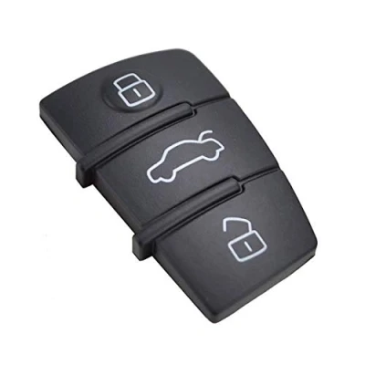 Afbeelding van SALPIE Vervangende sleutelhanger accessoires siliconen hoes afstandsbediening auto sleutel 3 knoppen compatibel met Audi A1 A3 A4 A6 A8 Q3 Q5 Q7 R8 A6L TT SL S3 RS3 (toetsen)