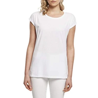 Afbeelding van Build Your Brand T shirt voor dames met verlengde schouder