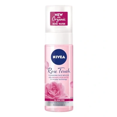 Afbeelding van NIVEA Rose Touch gezichtsreinigingsschuim, 2 stuks, 150 ml, biologisch rozenwater, micellaire technologie voor een gladde, hydraterende huid met delicate geur, x ml