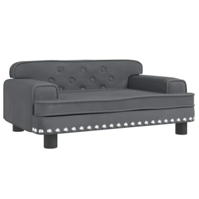 Afbeelding van vidaXL Hondenmand 70x45x30 cm fluweel donkergrijs