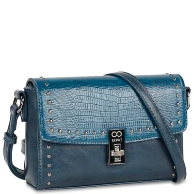 Afbeelding van SKPAT Tassen Dames. Schoudertas Kleine Vintage Schoudertas. Stijlvolle Schoudertassen &amp; Handtassen voor Dames Vintage, Leer Jouw Perfecte Accessoire 312885, blauw