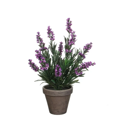 Afbeelding van Lavendel Kunstplant in Bloempot Stan H33 x Ø20 cm Paars