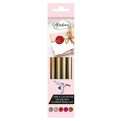 Afbeelding van Aladine Zegel Wax Sticks Set 4 stuks Antiek Goud