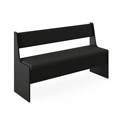 Afbeelding van Vicco Eetkamerbank Roman, zwart, 136,6 x 41,5 cm