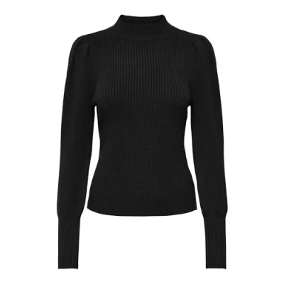 Afbeelding van ONLY Onlkatia L/S Highneck Pullover Knt Noos Damestrui (1 stuk), zwart.