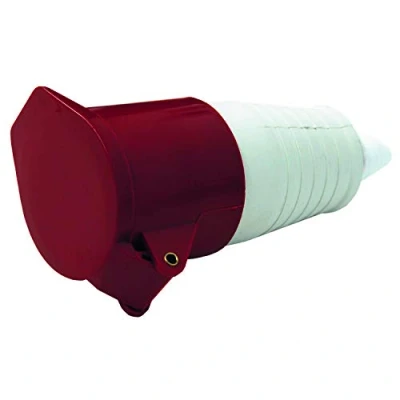Afbeelding van Electraline 80860 industriële stekker, IEC, 32A, 3P+N+T, 380V, IP44, rood