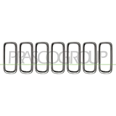 Afbeelding van PRASCO JE1002206 Sier / beschermingslijstset, radiateurgrille JEEP: Renegade SUV (BU, B1) 2.4 4x4, 1.0 T GDi, 1.3 1.6, 1.4, 1.6 CRD