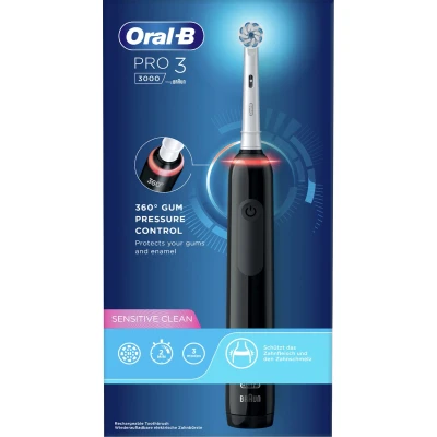 Afbeelding van Oral B Pro 3 3000 Zwarte Elektrische Tandenborstel Braun