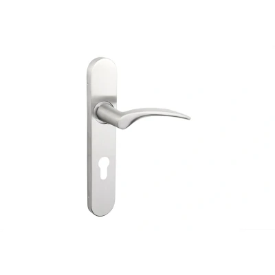 Afbeelding van Lavuzo deurkruk Lodini RVS met afgerond schild PC72 Per set Deurklink