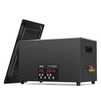 Image de VEVOR Nettoyeur à Ultrasons Bac 30 L avec Minuterie Chauffage Noir