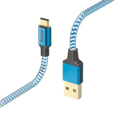 Image de Hama Câble Usb a Vers c Reflective 1.5 M Bleu (201558)