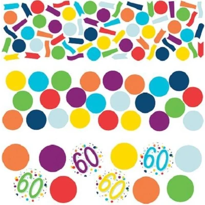 Afbeelding van Amscan Confetti 60 Birthday 34 Gram Papier