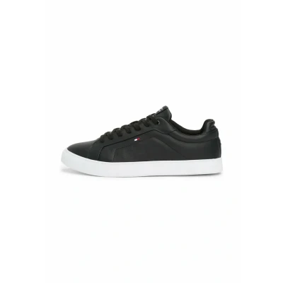Afbeelding van Tommy Hilfiger ICON Court Sneakers laag, Heren, Maat: 45, Black Leer